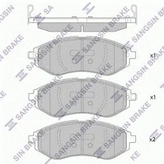 Колодки гальмівні дискові (комплект 4 шт) SANGSIN SP4207