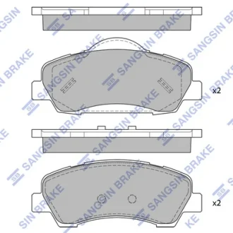 Колодки гальмівні передні Citroen C4 Cactus (14-), C-Elysee (12-) HI-Q SANGSIN SP4208