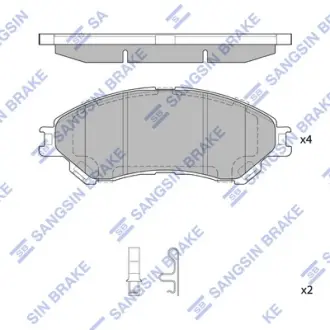 Колодки гальмівні дискові SANGSIN SP4212