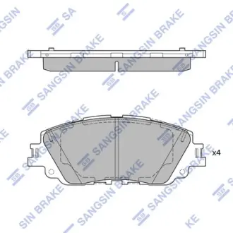 Колодки гальмівні дискові (комплект 4 шт) SANGSIN SP4275