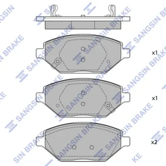 Колодки гальмівні передні Chevrolet Spark (16-) HI-Q SANGSIN SP4278