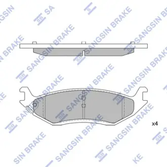 Колодки гальмівні дискові (комплект 4 шт) SANGSIN SP4320