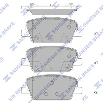 Колодки гальмівні задні Hyundai Palisade (17 Inch) (19-) HI-Q SANGSIN SP4328