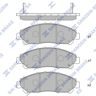 Колодки гальмівні передні Toyota Hi-Ace (19-) HI-Q SANGSIN SP4361