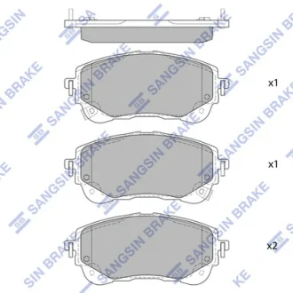 Колодки тормозные передние Toyota Corolla (19-) SANGSIN SP4368