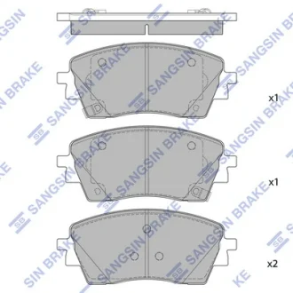 Колодки гальмівні передні Hyundai Kona (SX2) 16INCH (23-) HI-Q SANGSIN SP4378