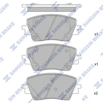 Колодки гальмівні передні Hyundai Kona (SX2) 17INCH (23-) HI-Q SANGSIN SP4379