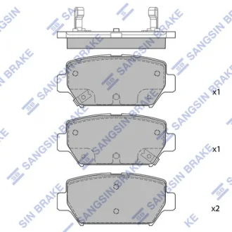 Колодки гальмівні задні Mitsubishi Eclipse (18-) HI-Q SANGSIN SP4394