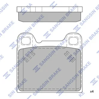 Колодки гальмівні задні (дискові) Mitsubishi Lancer (03-), Volvo C70 (-05) HI-Q SANGSIN SP4398