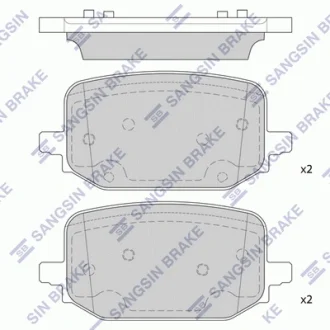Колодки тормозные задние SANGSIN SP4434
