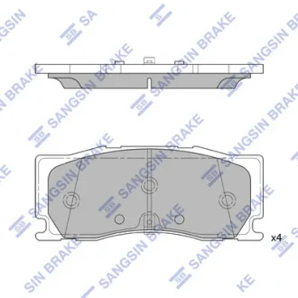 Колодки гальмівні передні Hyundai Palisade (6-поршн. суппорт) (19-) HI-Q SANGSIN SP4441