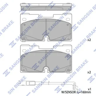 Колодки гальмівні передні Chevrolet Tahoe (22-), GMC Yukon (22-), Cadillac Escalade (22-) HI-Q SANGSIN SP4506