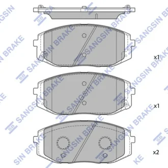 Колодки гальмівні передні Hyundai Staria (US4) HI-Q SANGSIN SP4509