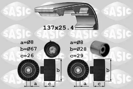 Комплект ремня ГРМ SASIC 1756038