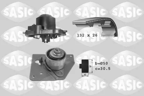 Водяной насос + комплект зубчатого ремня SASIC 3904007