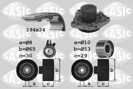 Водяной насос + комплект зубчатого ремня SASIC 3906034