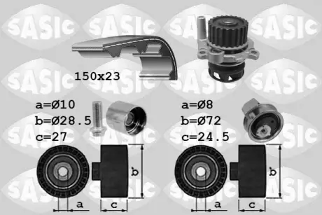 Водяной насос + комплект зубчатого ремня SASIC 3906063