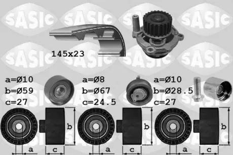 Водяной насос + комплект зубчатого ремня SASIC 3906068