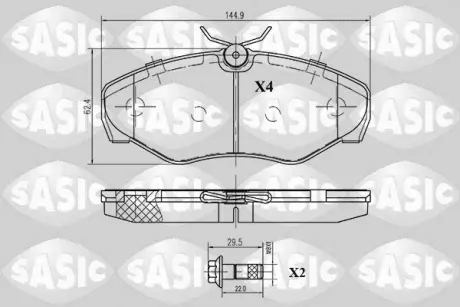 Колодки дискового тормоза SASIC 6214007