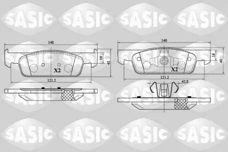 Гальмівні колодки SASIC 6214029