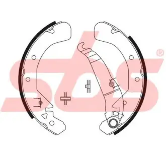 Brake pads, drum system. Колодки тормозные, барабанные SBS 18492736589