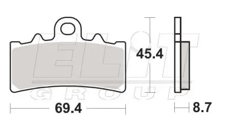 Гальмівні колодки SBS 877HS