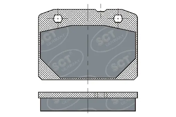 Комплект тормозных колодок, дисковый тормоз SCT-GERMANY SP102PR (фото 1)