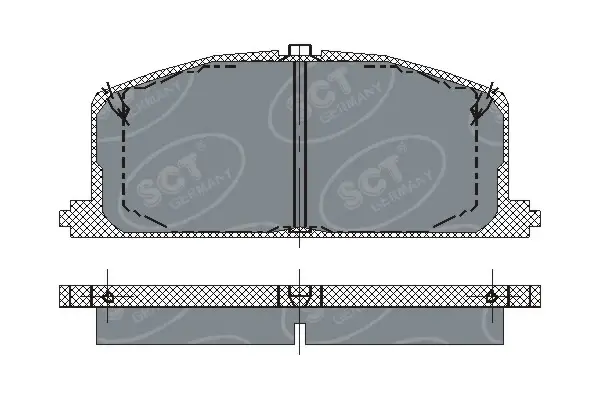Комплект тормозных колодок, дисковый тормоз SCT-GERMANY SP118PR (фото 1)