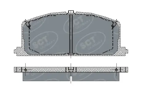 Комплект тормозных колодок, дисковый тормоз SCT-GERMANY SP118PR