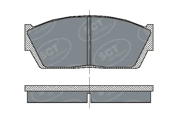 Комплект тормозных колодок, дисковый тормоз SCT-GERMANY SP120PR (фото 1)