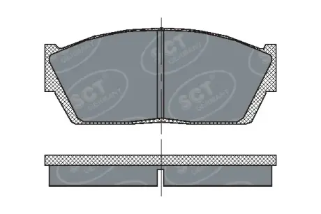 Комплект тормозных колодок, дисковый тормоз SCT-GERMANY SP120PR