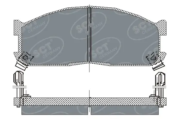 Комплект тормозных колодок, дисковый тормоз SCT-GERMANY SP128PR (фото 1)