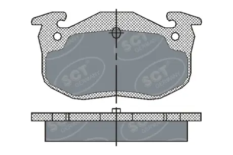 Комплект тормозных колодок, дисковый тормоз SCT-GERMANY SP190PR