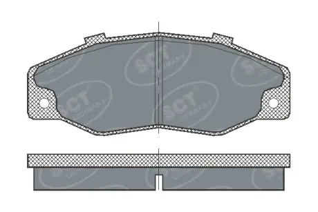Комплект тормозных колодок, дисковый тормоз SCT-GERMANY SP218PR