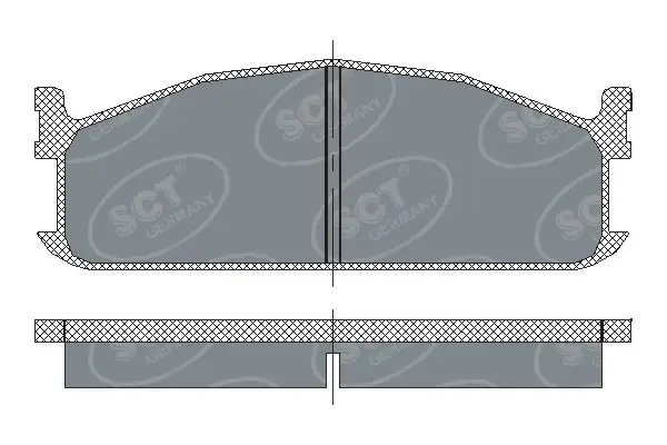 Комплект тормозных колодок, дисковый тормоз SCT-GERMANY SP219PR (фото 1)