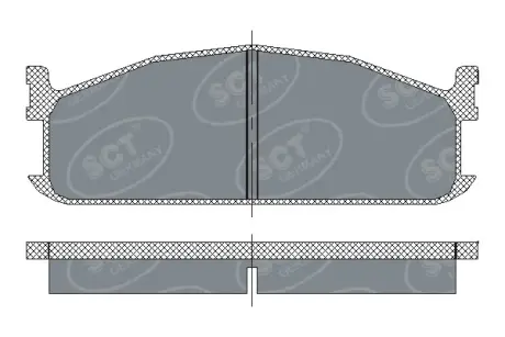 Комплект тормозных колодок, дисковый тормоз SCT-GERMANY SP219PR