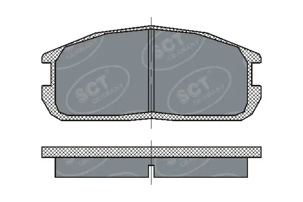 Комплект тормозных колодок, дисковый тормоз SCT-GERMANY SP220PR (фото 1)