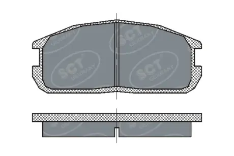 Комплект тормозных колодок, дисковый тормоз SCT-GERMANY SP220PR