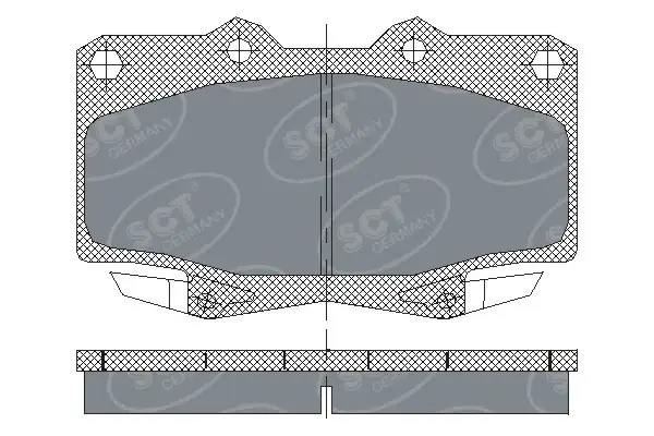 Комплект тормозных колодок, дисковый тормоз SCT-GERMANY SP229PR (фото 1)