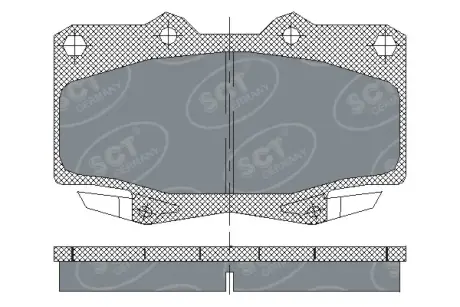 Комплект тормозных колодок, дисковый тормоз SCT-GERMANY SP229PR