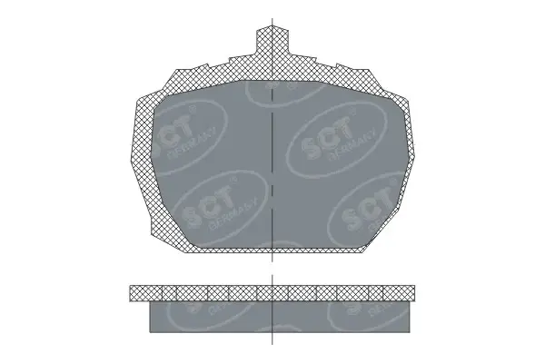 Комплект тормозных колодок, дисковый тормоз SCT-GERMANY SP231PR (фото 1)