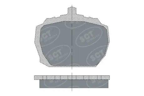 Комплект тормозных колодок, дисковый тормоз SCT-GERMANY SP231PR