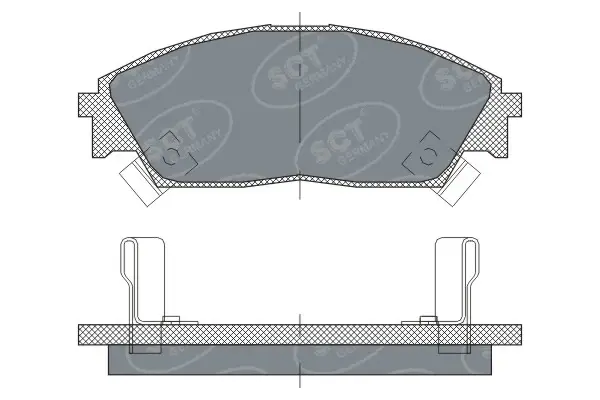 Комплект тормозных колодок, дисковый тормоз SCT-GERMANY SP238PR (фото 1)