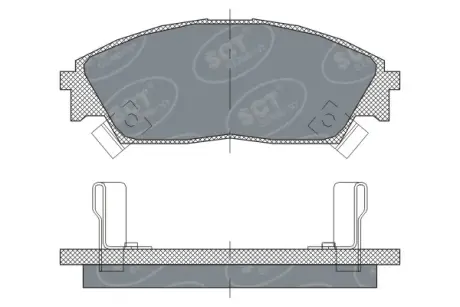 Комплект тормозных колодок, дисковый тормоз SCT-GERMANY SP238PR