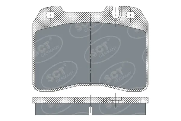Комплект тормозных колодок, дисковый тормоз SCT-GERMANY SP249PR (фото 1)