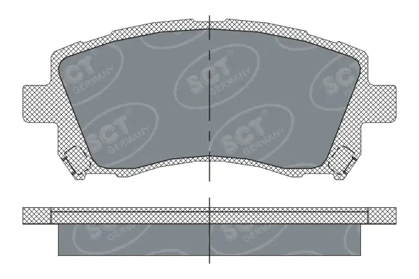 Комплект тормозных колодок, дисковый тормоз SCT-GERMANY SP258PR (фото 1)
