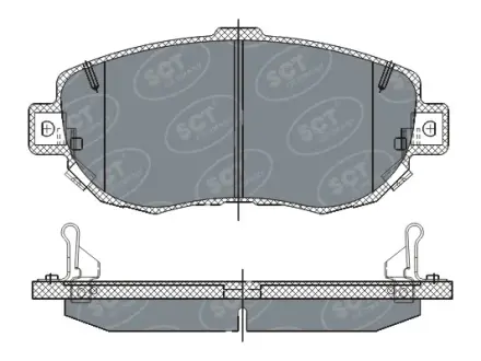 Комплект тормозных колодок, дисковый тормоз SCT-GERMANY SP261PR