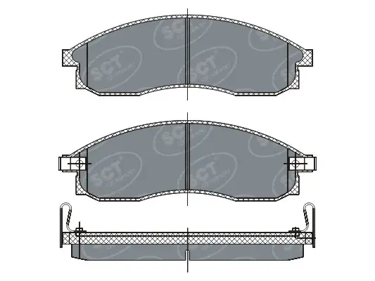 Комплект тормозных колодок, дисковый тормоз SCT-GERMANY SP263PR (фото 1)