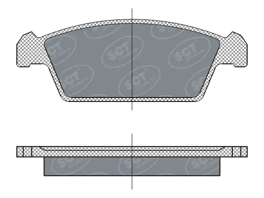 Комплект тормозных колодок, дисковый тормоз SCT-GERMANY SP264PR (фото 1)