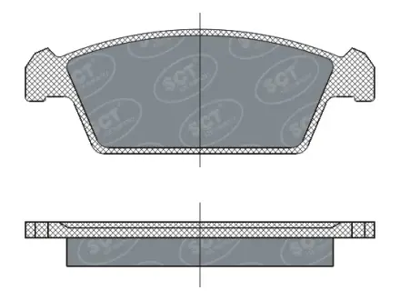 Комплект тормозных колодок, дисковый тормоз SCT-GERMANY SP264PR